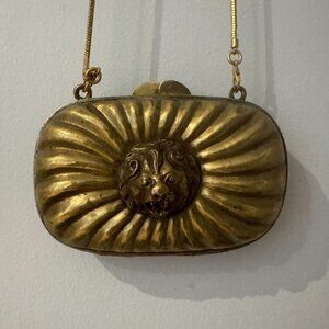 Vintage Rare Lion Head Purse Womans Evening Bag